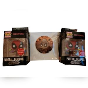 Deadpool Keychain Funkos with Pin